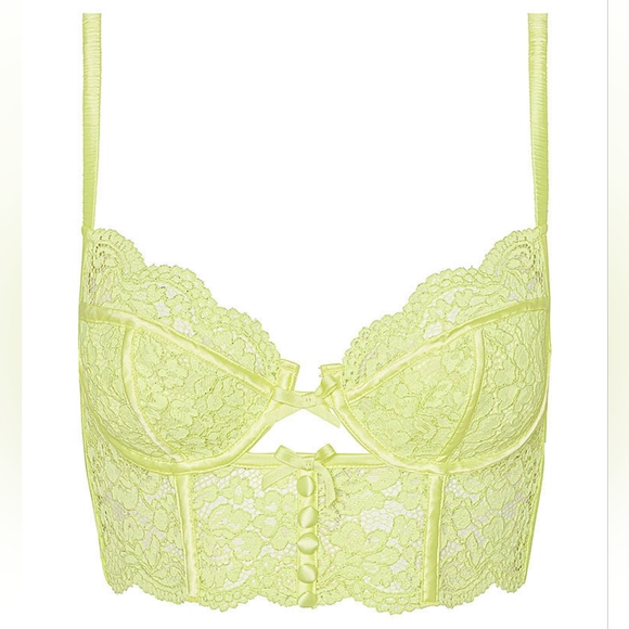💚 38C For Love and Lemons Creamsicle Lace Underwire Bustier Bra 💚 - Picture 4 of 12